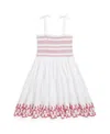 Polo Ralph Lauren Toddler And Little Girls Smocked Eyelet Jersey Dress In White