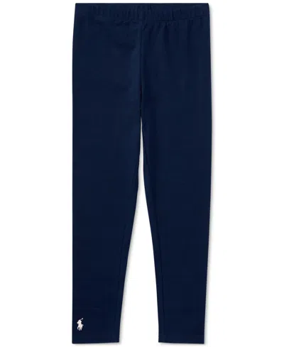 POLO RALPH LAUREN TODDLER AND LITTLE GIRLS STRETCH EMBROIDERED PONY STRETCH COTTON LEGGINGS