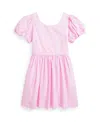Polo Ralph Lauren Toddler And Little Girls Smocked Cotton Jersey Dress In Laguna Pink,white