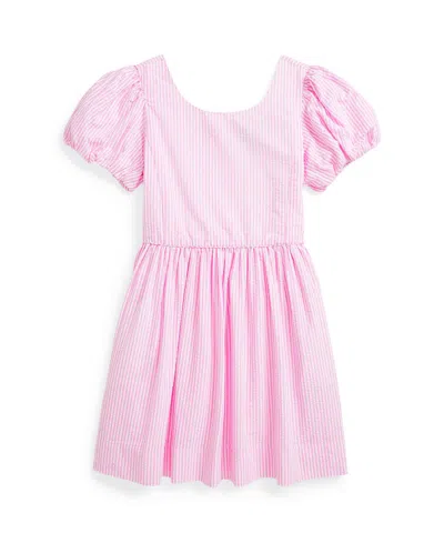 POLO RALPH LAUREN TODDLER AND LITTLE GIRLS STRIPED COTTON SEERSUCKER DRESS