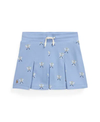 POLO RALPH LAUREN TODDLER AND LITTLE GIRLS TENNIS PRINT STRETCH MESH SKIRT