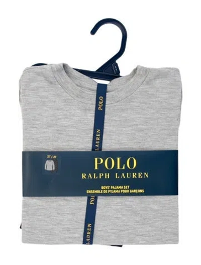 Pre-owned Polo Ralph Lauren Babies' Toddler Boys Branded Pattern Printed Set In Grey