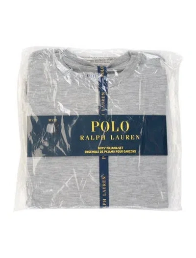 Pre-owned Polo Ralph Lauren Babies' Toddler Boys Branded Pattern Printed Set W/tags In Grey