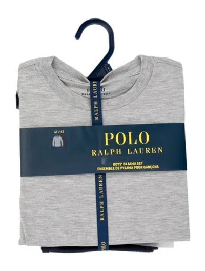 Pre-owned Polo Ralph Lauren Babies' Toddler Boys Branded Pattern Printed Set W/tags In Grey