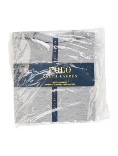 Pre-owned Polo Ralph Lauren Babies' Toddler Boys Branded Pattern Printed Set W/tags In Grey