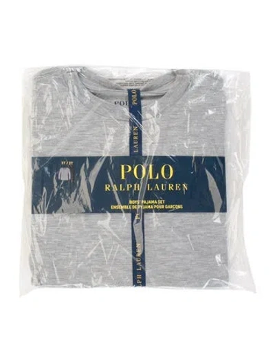 Pre-owned Polo Ralph Lauren Babies' Toddler Boys Branded Pattern Printed Set W/tags In Grey
