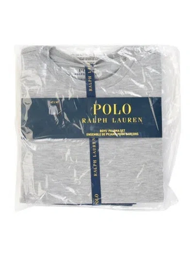 Pre-owned Polo Ralph Lauren Babies' Toddler Boys Branded Pattern Printed Set W/tags In Grey