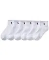 Polo Ralph Lauren Toddler Boys Solid Quarter Crew Socks, 6-pack In White