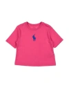 Polo Ralph Lauren Babies'  Toddler Girl T-shirt Fuchsia Size 5 Cotton In Pink