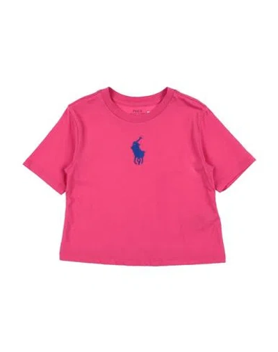Polo Ralph Lauren Babies'  Toddler Girl T-shirt Fuchsia Size 5 Cotton In Pink