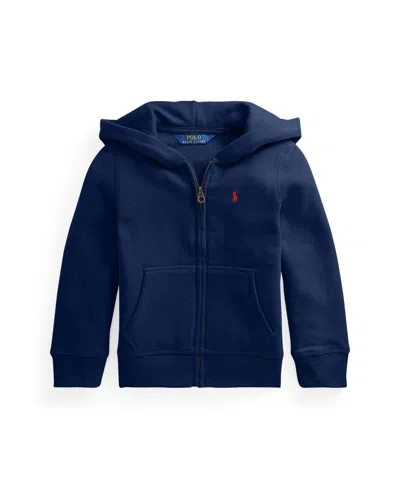 Polo Ralph Lauren Babies' Toddler Girls Fleece Full-zip Hoodie In Blue