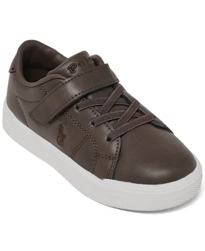 Polo Ralph Lauren Babies' Toddler Kids Sutton Fastening Strap Sneakers From Finish Line In Brown