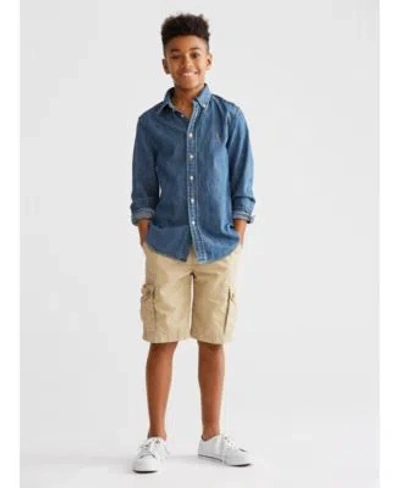 Polo Ralph Lauren Kids' Toddler Little Big Boys Cotton Chambray Shirt In Light Blue