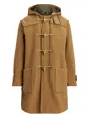 Polo Ralph Lauren Toggle-fastening Hooded Coat In Brown