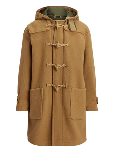 Polo Ralph Lauren Toggle-fastening Hooded Coat In Brown