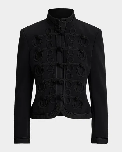Polo Ralph Lauren Toggle-front Ottoman Knit Jacket In Black