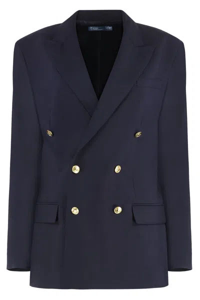 Polo Ralph Lauren Tom Ford Double-breasted Wool Blazer In Blue