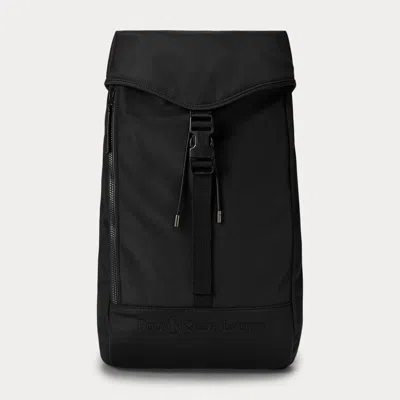 Polo Ralph Lauren Tonal Logo Backpack In Black