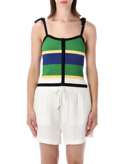 Polo Ralph Lauren Knit Top Micro Cable Knitwear In Green