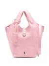 Polo Ralph Lauren Top Handle Charm Tote Bag In Pink
