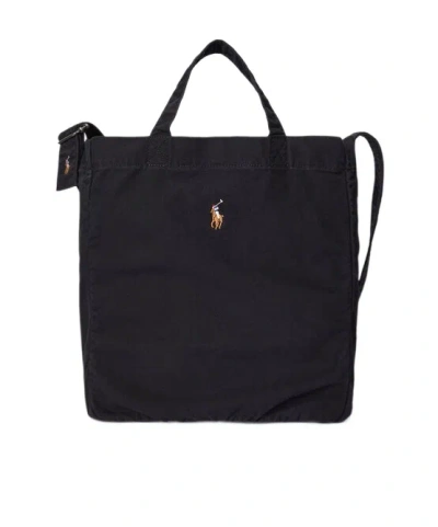 Polo Ralph Lauren Top Handle Shoulder Bag In Black