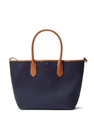 Polo Ralph Lauren Top Handle Tote Bag In Blue