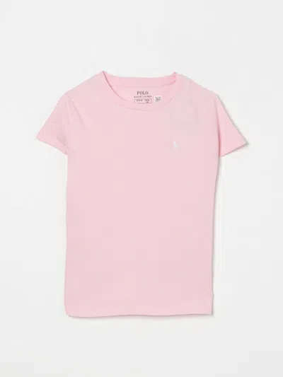 POLO RALPH LAUREN T-SHIRT POLO RALPH LAUREN KIDS COLOR PINK,G77194010