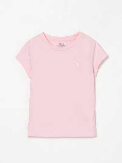 POLO RALPH LAUREN T-SHIRT POLO RALPH LAUREN KIDS COLOR PINK,G77209010