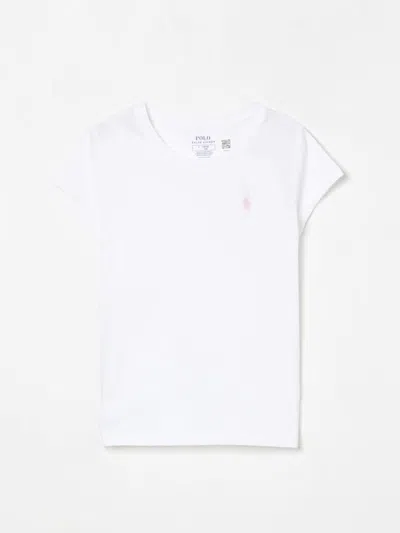 POLO RALPH LAUREN T-SHIRT POLO RALPH LAUREN KIDS COLOR WHITE,G77208001