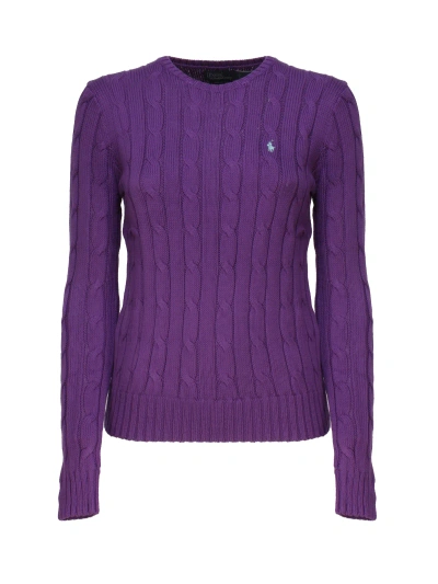 Polo Ralph Lauren Top With Embroidery In Purple