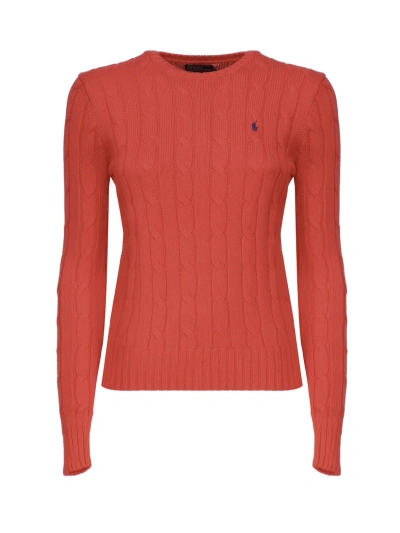Polo Ralph Lauren Top With Embroidery In Rust