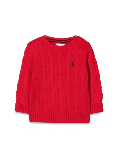 Polo Ralph Lauren Red Sweatshirt For Baby Kids With Pony Logo