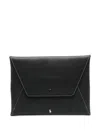 Polo Ralph Lauren Topstitch Envelope Purse In Black