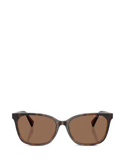 Polo Ralph Lauren Tortoise Rectangle Sunglasses In Brown