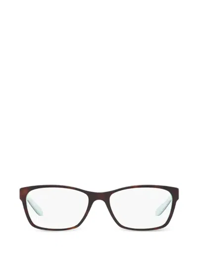 Polo Ralph Lauren Tortoiseshell-effect Rectangle-frame Glasses In Brown