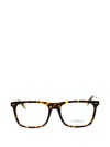 TORTOISESHELL-EFFECT RECTANGLE-FRAME GLASSES