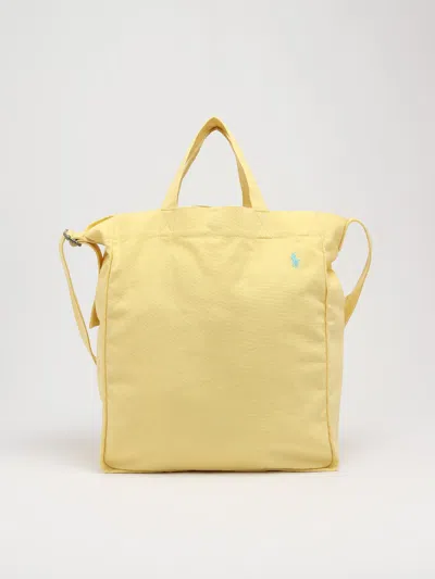 Polo Ralph Lauren Tote Large Canvas Tote In Giallo