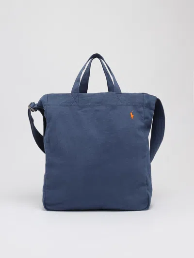 Polo Ralph Lauren Tote Large Canvas Tote In Blue