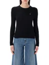 Polo Ralph Lauren Touch Julianna Cable-knit Sweater In Black