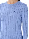 Polo Ralph Lauren Maglia In Cotone A Trecce In Blue