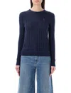Polo Ralph Lauren Touch Julianna Cable-knit Sweater In Blue