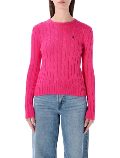 Polo Ralph Lauren Touch Julianna Cable-knit Sweater In Pink