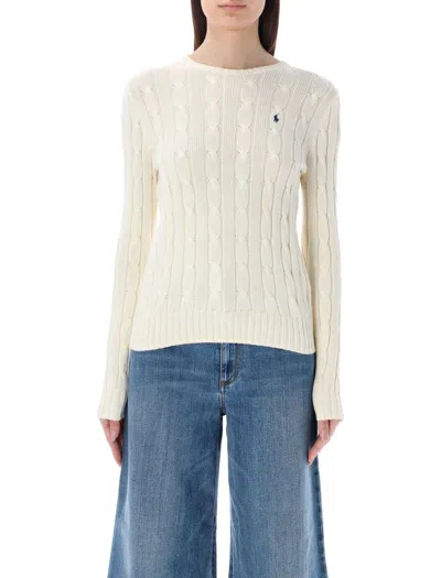 Polo Ralph Lauren Touch Julianna Cable-knit Sweater In White