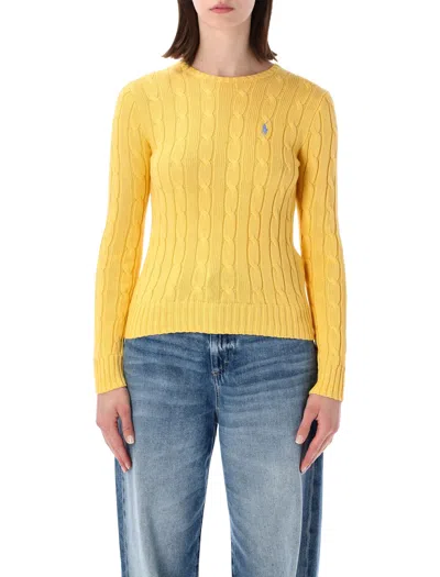 Polo Ralph Lauren Touch Julianna Cable-knit Sweater In Yellow