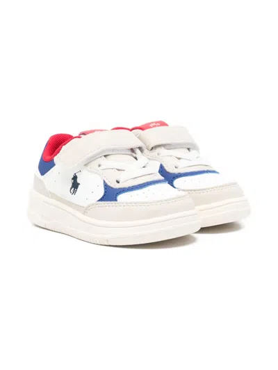 Polo Ralph Lauren Kids' Touch-strap Sneakers In Neutral