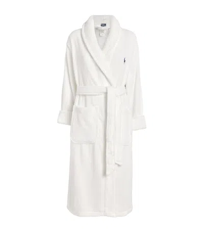 Polo Ralph Lauren Towelling Polo Pony Robe In White