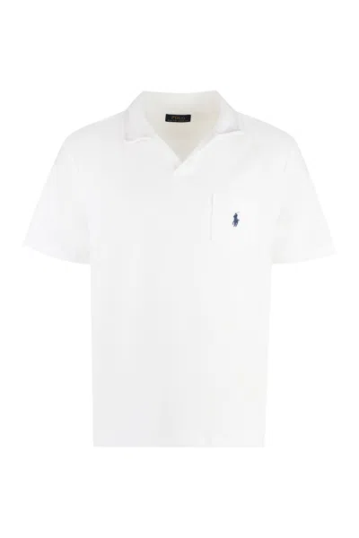 Polo Ralph Lauren Towelling Polo Shirt In White
