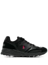 Polo Ralph Lauren Trackster 200 Leather Sneakers In Schwarz