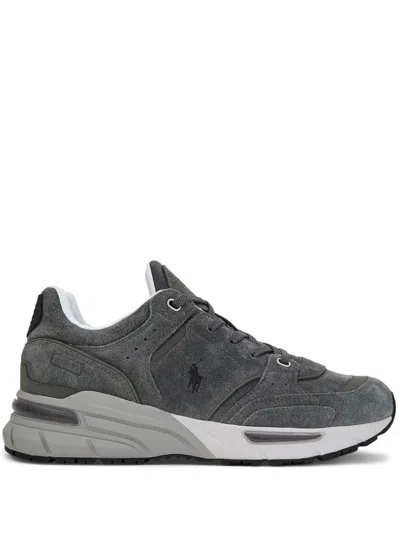 Polo Ralph Lauren Trackster 250 Suede Sneakers In Grey