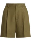 Polo Ralph Lauren Linen Tracy Shorts In Green